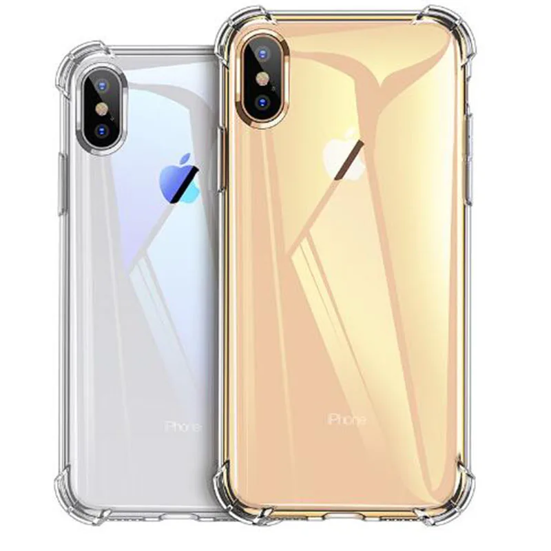 

Original transparent shockproof silicone transparent phone case for iPhone X XS Max XR soft TPU case for iPhone 7 8 6 6s Plus