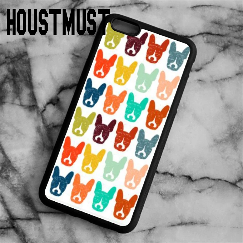 HOUSTMUST Boston Terrier Dog Faces Case cover For iPhone 5 5S SE 6 6S 7 8 Plus X Samsung galaxy S5 S6 S7 edge S8 Note |