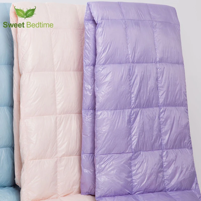 Functional Duck Down Comforter Portable Hiking Camping Blanket