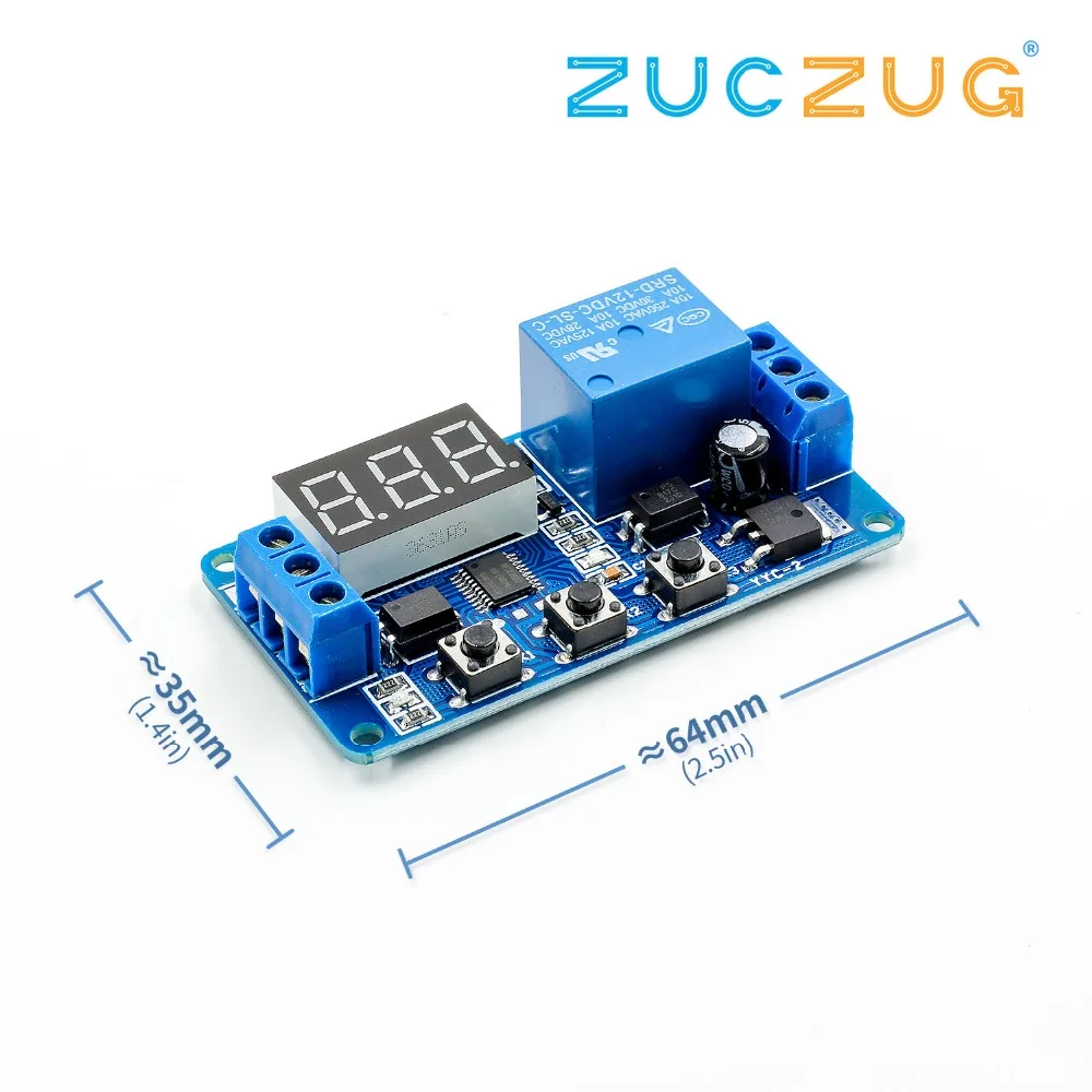 

youe shone 12V LED Home Automation Delay Timer Control Switch Relay Module Digital display G08 Drop ship