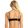 Womens Lingerie Fashion Wetlook Sexy Night Party Clubwear Faux Leather Reflective Wire-free No Pad Bra Top for Raves Performance ► Photo 3/6