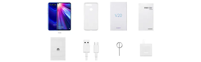 Honor V20 View 20 смартфон 6," Fullview 4000mAh SuperCharge Kirin 980 Android 9 45MP OTG NFC мобильные телефоны