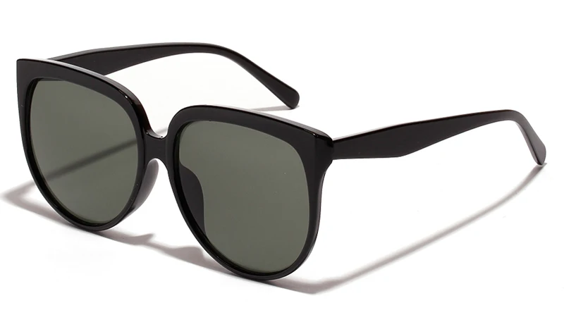 Белые женские солнцезащитные очки Peekaboo, большие размеры, лето, черные, леопардовые, Ретро стиль, солнцезащитные очки для женщин, большие, uv400, модные аксессуары - Цвет линз: black frame