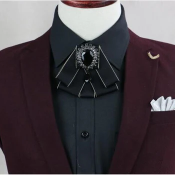 

Luxury British Style Diamond Bowtie Bridal Groom Bowknot for Wedding Party