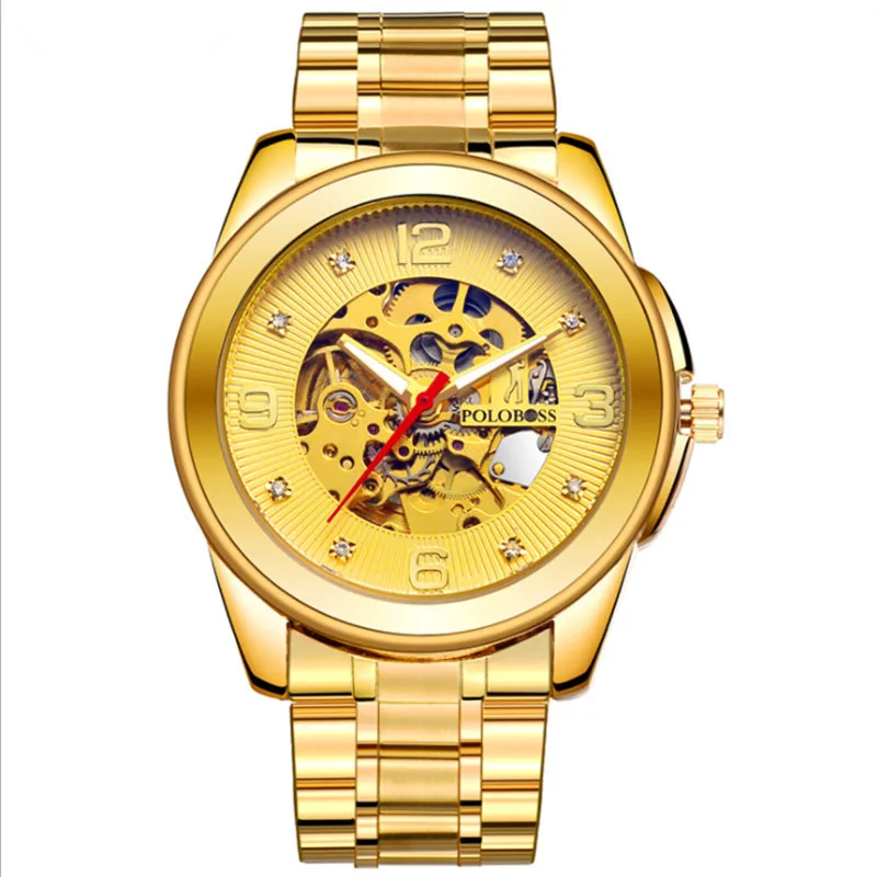 Men's fully automatic mechanical watch stainless steel waterproof thin