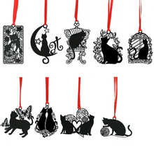 FangNymph милые Креативные пустые закладки черная кошка серия Металл Нержавеющая сталь Закладка студенческие канцелярские подарки