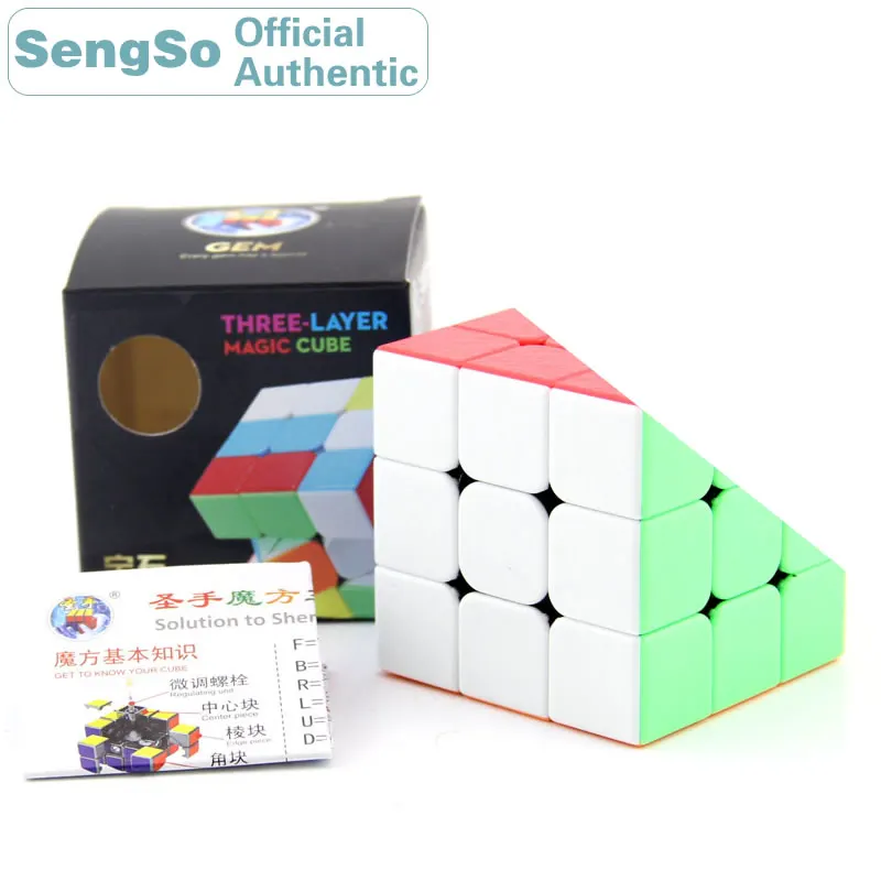 

ShengShou Gem 3x3x3 Magic Cube Stickerless 3x3 Cubos Professional Neo Speed Cube Puzzle Antistress Fidget Toys For Children