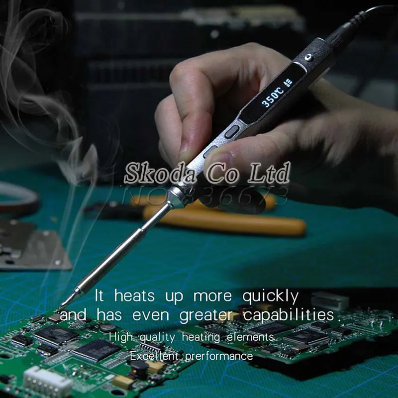 

Free shipping mini Portable Electric Soldering Iron Programmable OLED Display Digital Temperature Adjustable Soldering Iron