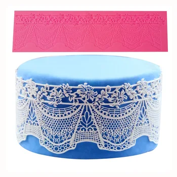 

ilicone Mold Cake Lace Mats Mold Silicone Lace Mat Fondant Cake Decorating Tools Wedding Flower Embossing Mould Bakery A1037