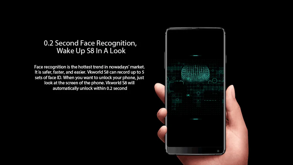 VKworld S8 4G Android 7,0 смартфон 5,9" 18:9 полный Экран MTK6750T Octa Core 4 Гб 64 Гб распознавания лиц 5500 мА/ч, чехол для мобильного телефона