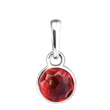 Стерлингового серебра 925 января капелька камни по месяцу рождения Висячие бусины Шарм для оригинальной Подвески браслет ожерелье ювелирные изделия подарок