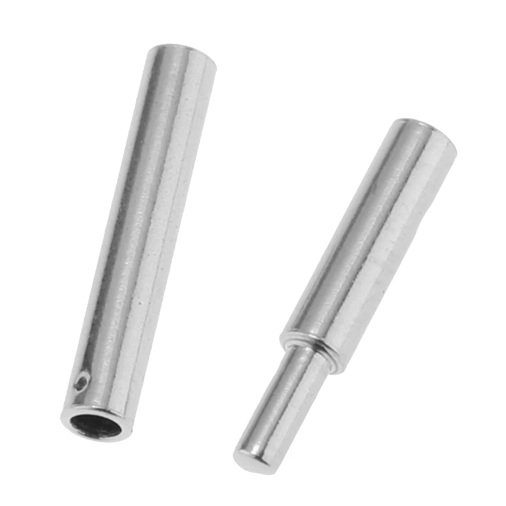 Stainless Steel Bayonet Bracelet End Push Clasps Cord Ends for Leather Cord Buckle DIY Jewelry Craft Connectors