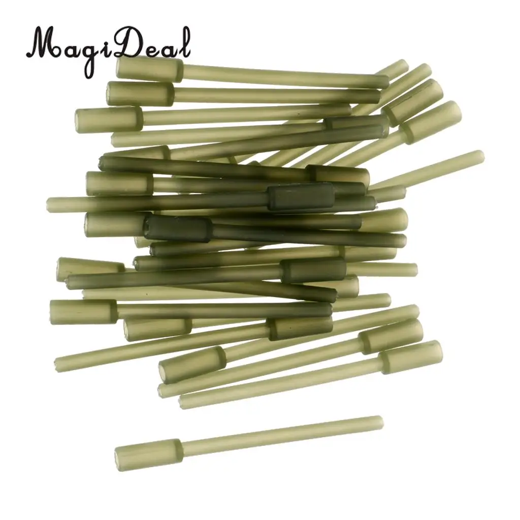 MagiDeal 10/20/30pcs Plastic Angling Supplies Plastic Inline Carp Coarse Lead Mould Inserts Tubes 60mm Fishing Tools