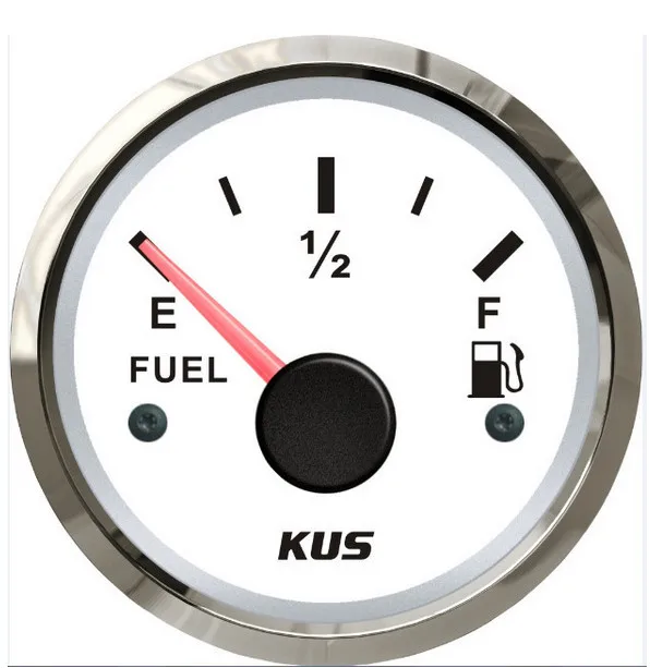 KUS 52 мм Указатель уровня топлива датчик уровня горючего 0-190 Ом сигнал белая Лицевая панель для лодки яхты универсальный автомобильный прицеп