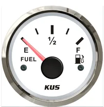 Калибр уровня топлива KUS 52 мм, измеритель уровня топлива 0-190 Ом, сигнальная белая Лицевая панель для лодки, яхты, универсального автомобиля, грузовика Калибр уровня топлива KUS 52 мм, измеритель уровня топлива 0-190 Ом, сигнальная белая Лицевая панель для лодки, яхты, универсального автомобиля, грузовика