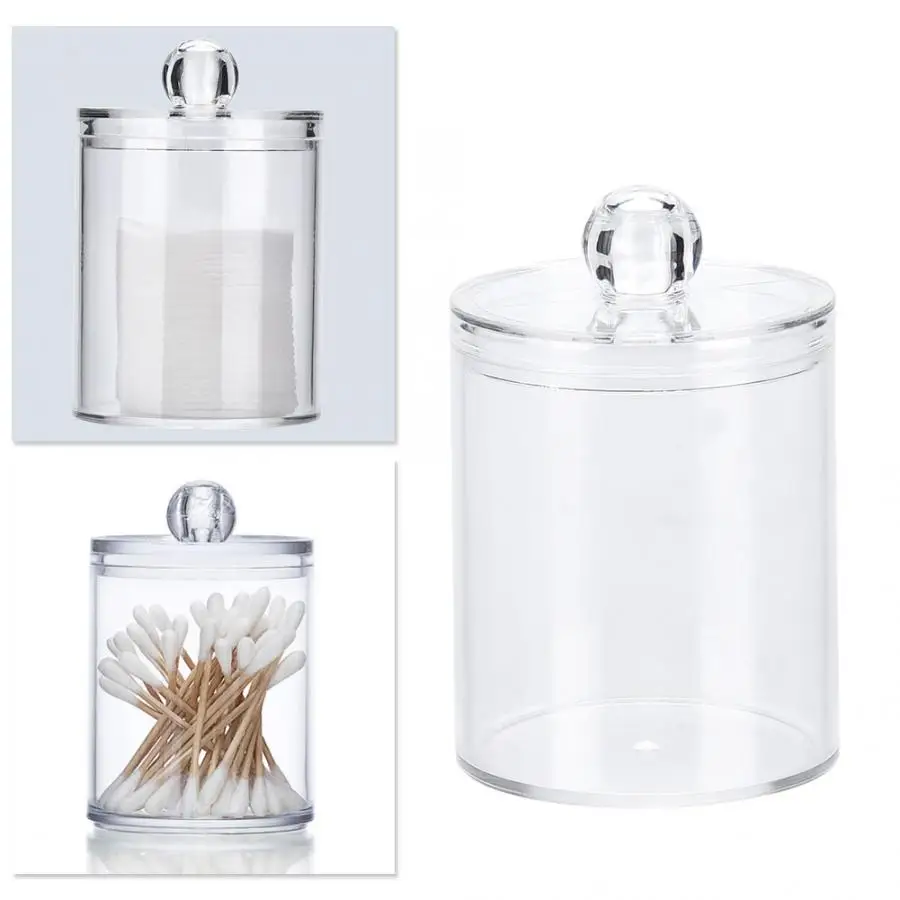 Portable Transparent Round Cotton Bud Case Acrylic Cotton Swab Holder Storage Container Organizer Makeup Tool Kits Accessories Portable Transparent Round Cotton Bud Case Acrylic Cotton Swab Holder Storage Container Organizer Makeup Tool Kits Accessories
