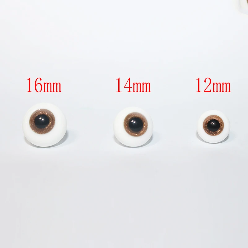 1 пара DIY BJD глаза куклы аксессуары 12 мм 14 мм 16 мм глаза для 1/3 1/4 1/6 Bjd SD куклы Глазные яблоки Игрушки для девочек