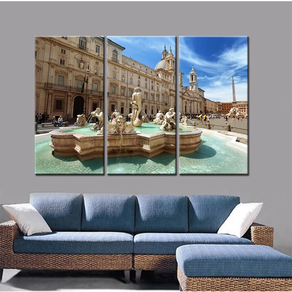 Buy Roman Architecture Scenery Nordic Painting 3 Piece