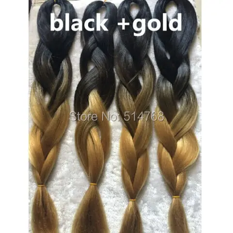 Free Shipping 3pcs Lot Two Tone Jumbo Braiding Hair Jumbo Braids