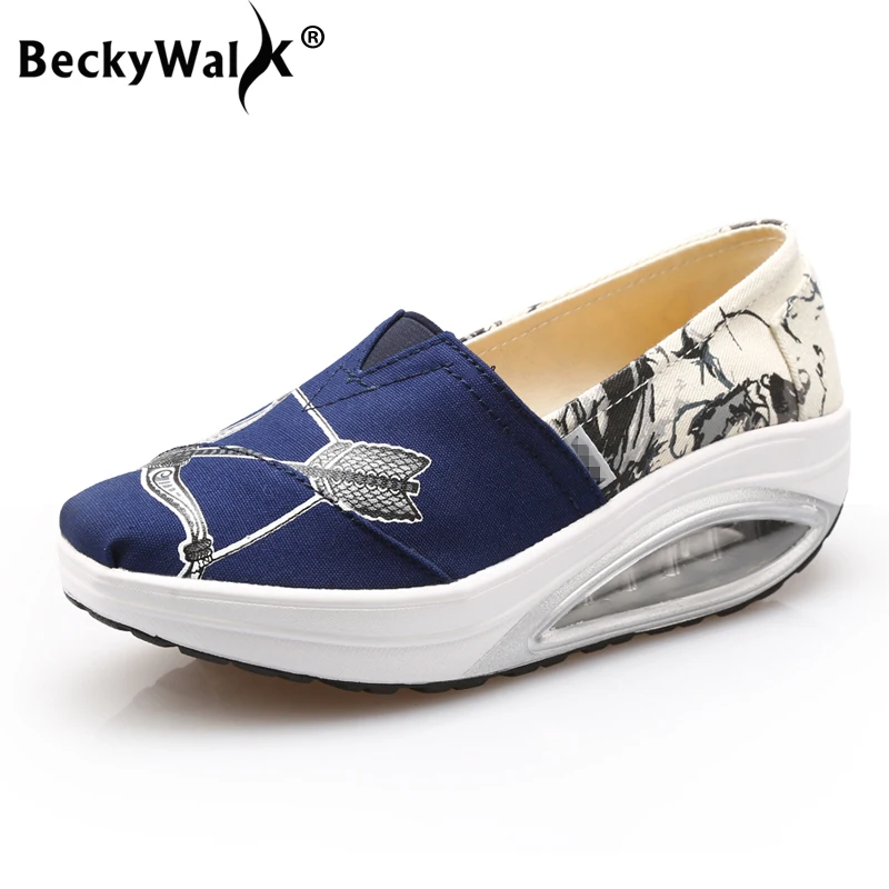 Кроссовки BeckyWalk женские на платформе дышащие прогулочные кеды повседневная