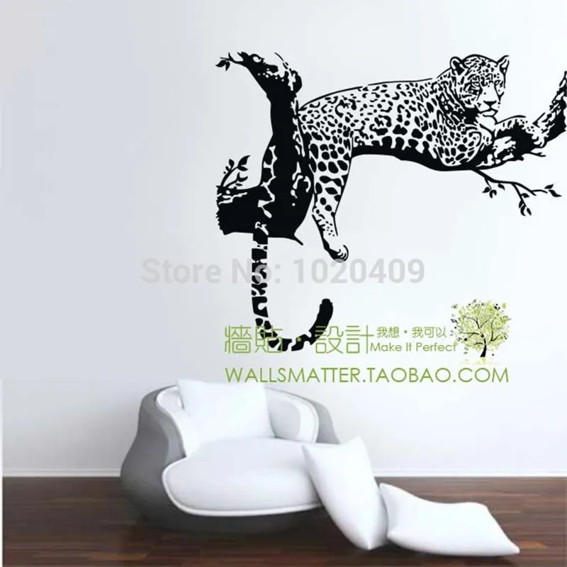 Print Leopard Tiger Ruang Decoarive Mural 1