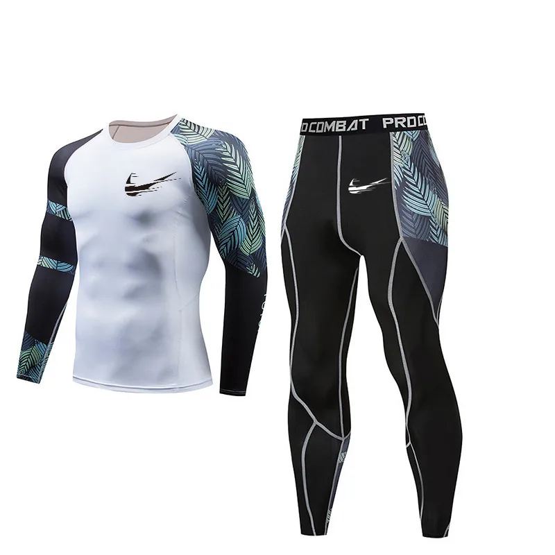 

Men's new compression shirt Breathable and sweat-absorbent tops Men's bodybuilding fitness Running jogging suit men's MMA sports