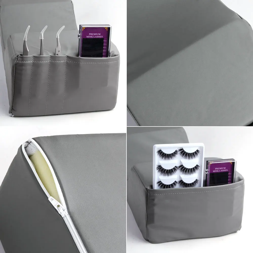 Tanie Przedłużanie rzęs poduszka z pianki memory Neck Lash poduszka z akrylową półką organizer stojak szczepienia rzęs Salon narzędzia do makijażu