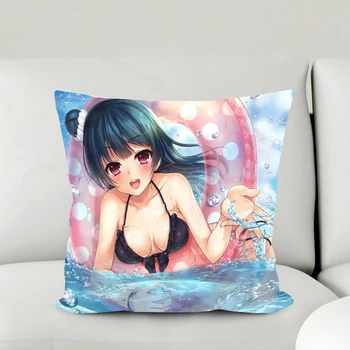 

Oct. Home Textile Love Live! Sunshine!! Anime Tsushima Yoshiko Micro-suede Fabric One-sided Two-sided Square Pillow Case #41050A