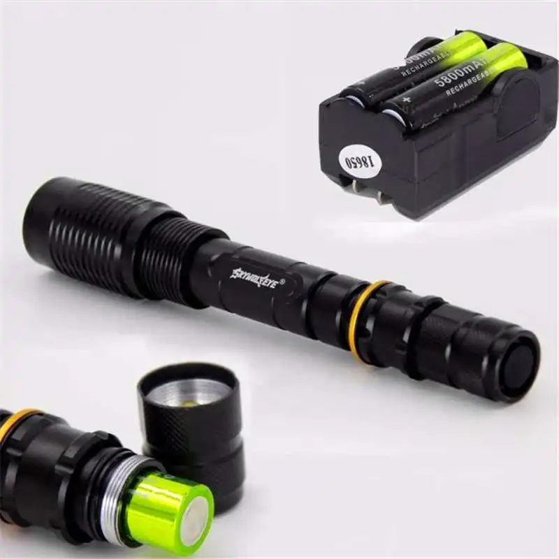 Tactical 5-mode 4000LM Zoomable XML T6 LED Flashlight&18650&Charger lanterna led recarregavel torch flashlight t6 #4S5 (5)