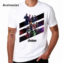 Мстители: Endgame футболка Marvel белая мужская Harajuku уличная футболка «Герой» унисекс Прямая HCP4568