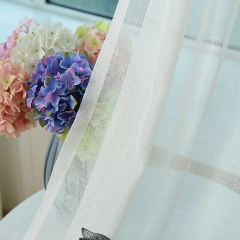 Американская льняная прозрачная ткань, марлевые серые шторы для гостиной, кухни, драпировка, вуаль, шторы Rideau X559#30