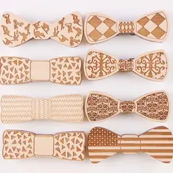Простой креативный мужской галстук-бабочка высокого качества, уникальный дизайн 2019, модный деревянный галстук-бабочка