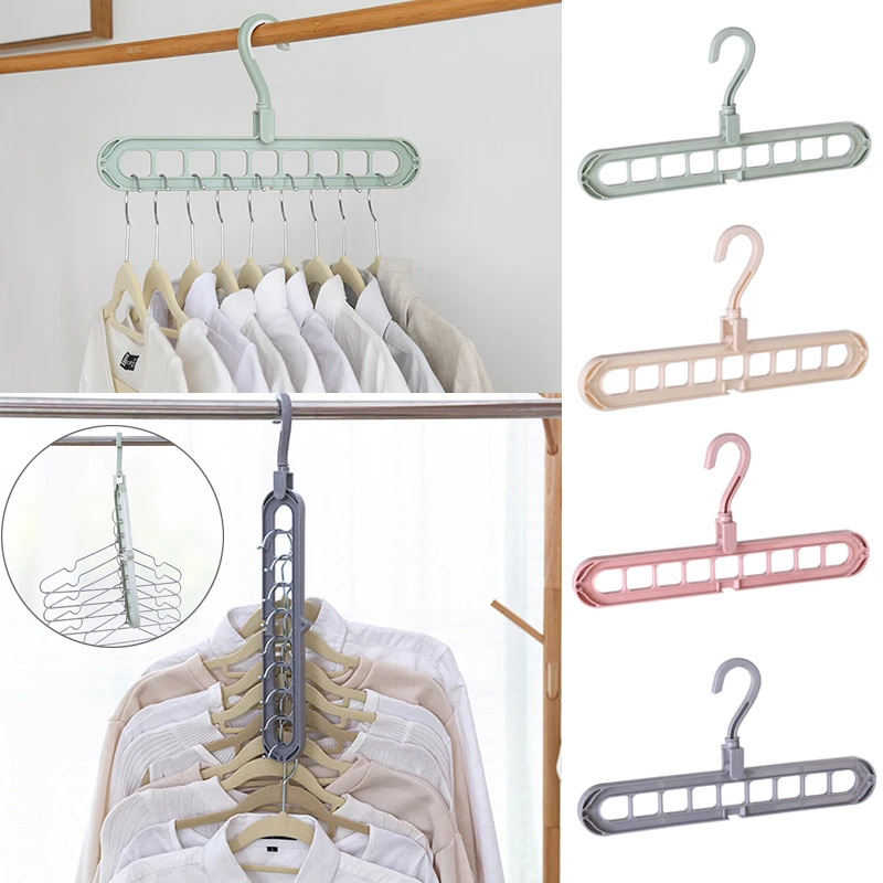 

Multi-port Support Circle Clothes Hanger Clothes Drying Racks Multifunction Plastic Scarf Clothes Hanger Hangers Storage Rack