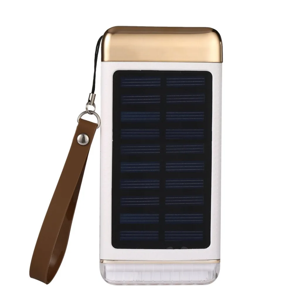 

Solar power bank 10000mAh 3 USB Short Circut Protection Long Lasting High Capacity double powerbank Charger External Battery