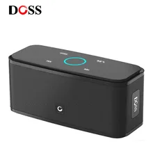 DOSS SoundBox с сенсорным управлением Bluetooth динамик 2*6 Вт портативный беспроводной динамик s стерео звуковой ящик с басами и встроенным микрофоном