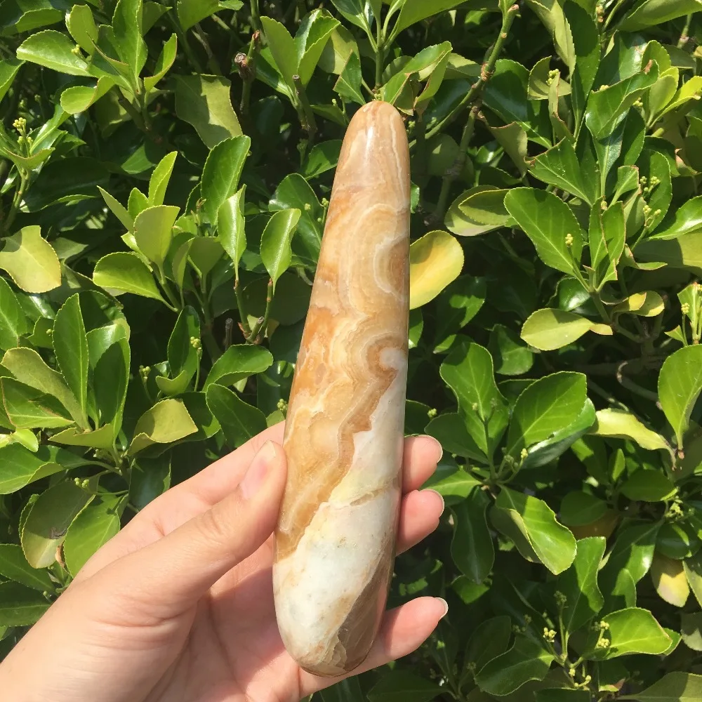 

Natural Agate Quartz Crystal Healing Massage Wands Stone Massage Reiki Stick