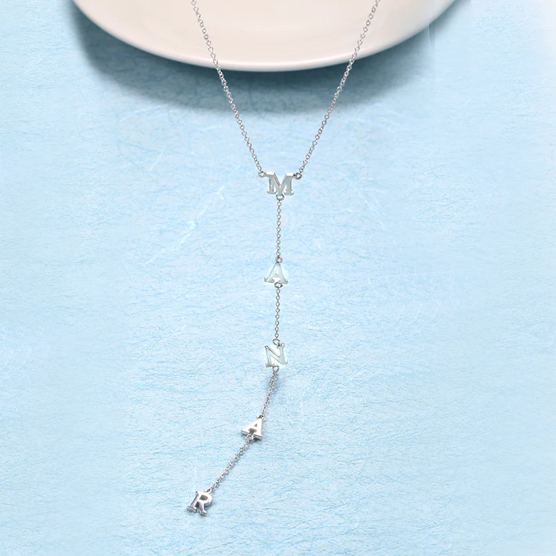 L11 Personalized Name Necklace Woman Long Pendant Necklaces 925 Silver Custom Name Necklace Customized Jewelry Brithday Gift (1)