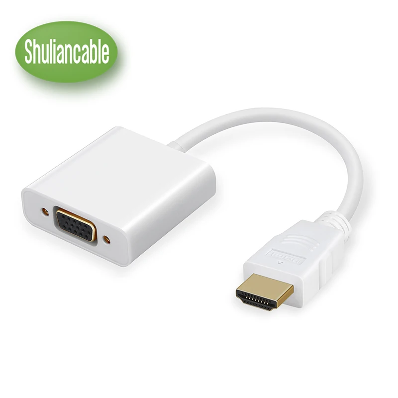 Shuliancable HDMI к VGA Женский адаптер цифровой USB аналоговый аудио конвертер 3 5 мм кабель