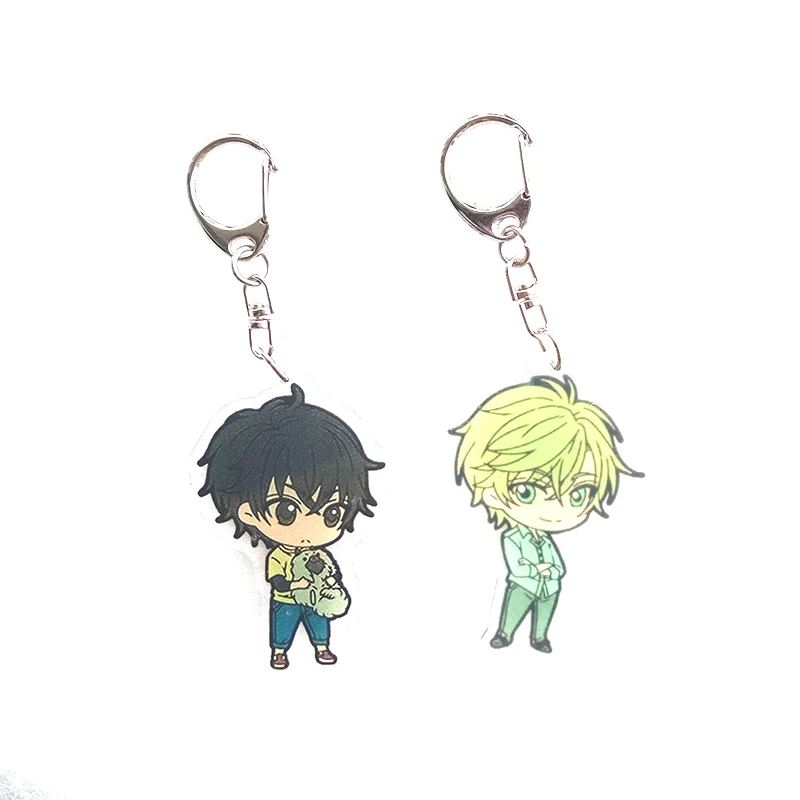 

1pcs Rear in Market Yaoi Fan Boy's Love Bl Super Lovers Keyring kai dou ren De Llaveros Keychain Portachiavi Comic Queer Viewer