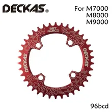 Plato Deckas redondo 96BCD MTB Mountain BCD 96 bicicleta 32T 34T 36T 38T plato de dientes partes para M7000 M8000 M9000
