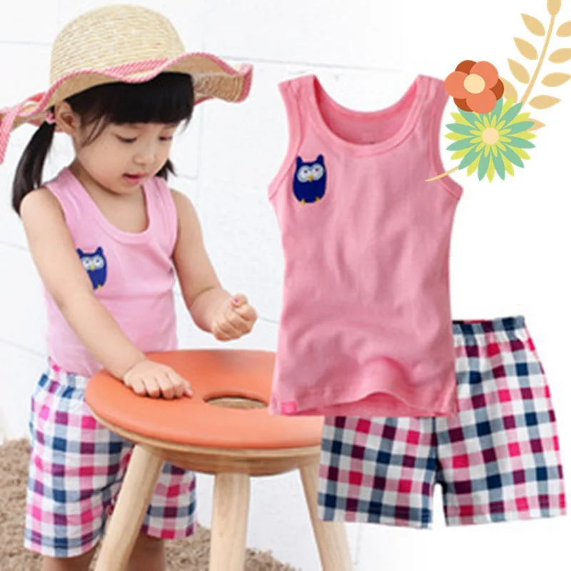 Hooyi/пижамный комплект для девочек 2, 3, 4, 5, 6, 7 лет, милый костюм с собачкой, летняя детская пижама принцессы для девочек, комплект одежды для младенцев - Цвет: 13