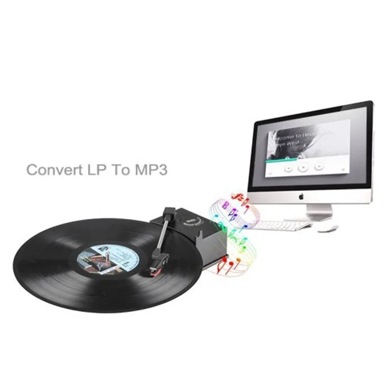 2016 новый фонограф mp3 плеер рекордер преобразование проигрыватель для с помощью