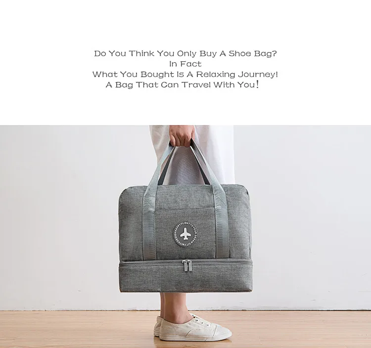 Модная корейская ткань Оксфорд Влажная и сухая разделительная дорожная сумка для хранения багажа органайзер для макияжа многофункциональная сумка для обуви