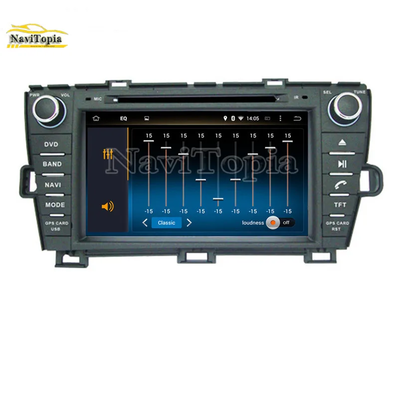 Excellent NAVITOPIA 4G RAM 64G ROM PX6 Six Core Android 9.0 Car DVD Player GPS Navigation for Toyota Prius right driving 2009 2010- 12