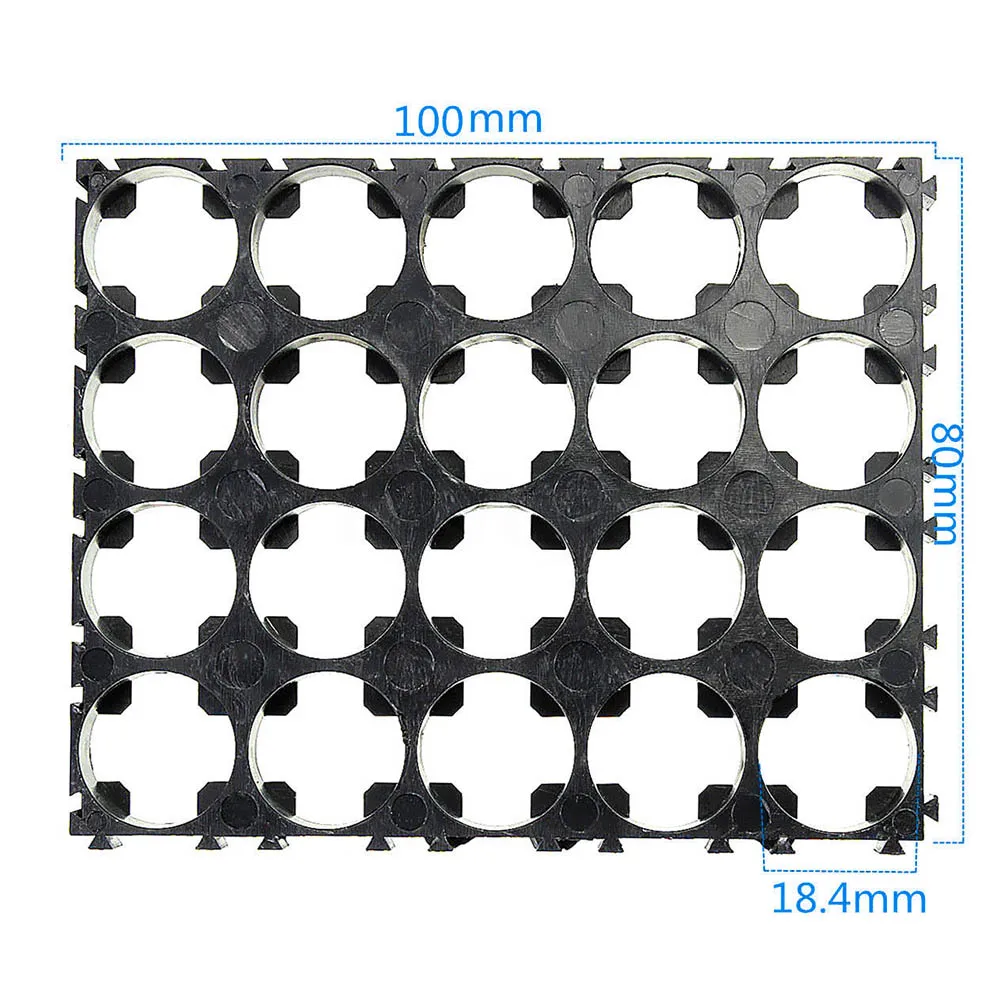 

New 20/30/40/50 Pcs 4x5 Cell 18650 Batteries Spacer Holders Radiating Shell Plastic Bracket