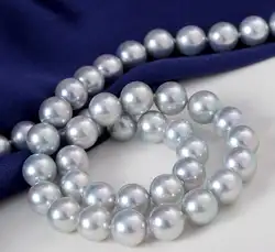 Элегантное японское ожерелье 8,5-9 ММ AKOYA silvergreypearl 18 дюймов 14 k