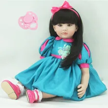 60 см Мягкая силиконовая виниловая кукла-Реборн, игрушки для девочек Brinquedos, реалистичный игровой дом для новорожденных, Детская кукла, лучшие рождественские подарки
