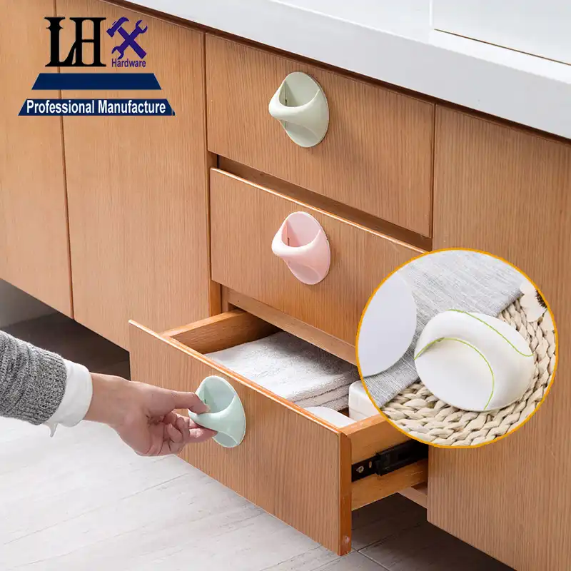Lhx Yp307 4 Color Drawer Hand Simple No Punching Push Pull Door Handle Paste Type Household Cabinet Small Handle H