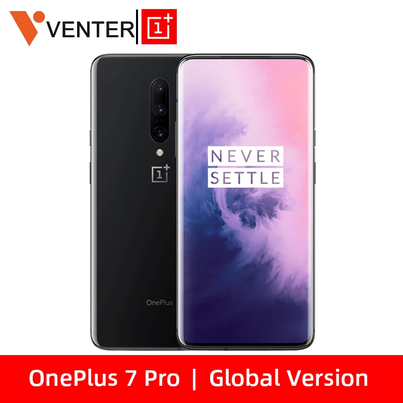 

Global Version Oneplus 7 Pro Mobile Phone 8GB 256GB Snapdragon 855 6.67" 90GHz 2K Screen 48MP NFC Android 9