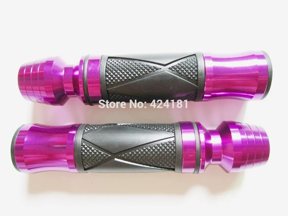 New PURPLE 7/8" Universal Motorcycle Bike Aluminum GEL Rubber Hand